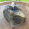 Granite Rock Bird Bath Bubbler