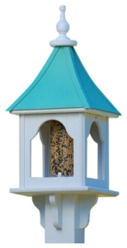 Copper Roof Bird Feeder - Square 28x10 -Bird Haven Shop BF 10 SQ PC