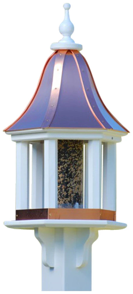 Copper Roof Bird Feeder Column Style - 28x12 4 Copper Roof Bird Feeder Column Style - 28x12 - Image 4