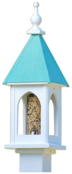 Copper Roof Bird Feeder Post-Mount - 28x8 -Bird Haven Shop BF8 PC