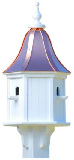 Copper Roof Birdhouse 28x12- 3 Perches -Bird Haven Shop BH12 3 BC