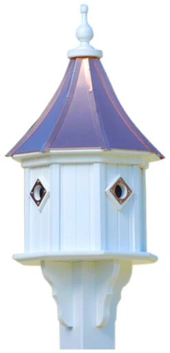 Copper Roof Birdhouse 34x14 Slope- 4 Portals 7 Copper Roof Birdhouse 34x14 Slope- 4 Portals -Bird Haven Shop BH14 4CP BC SLOPE