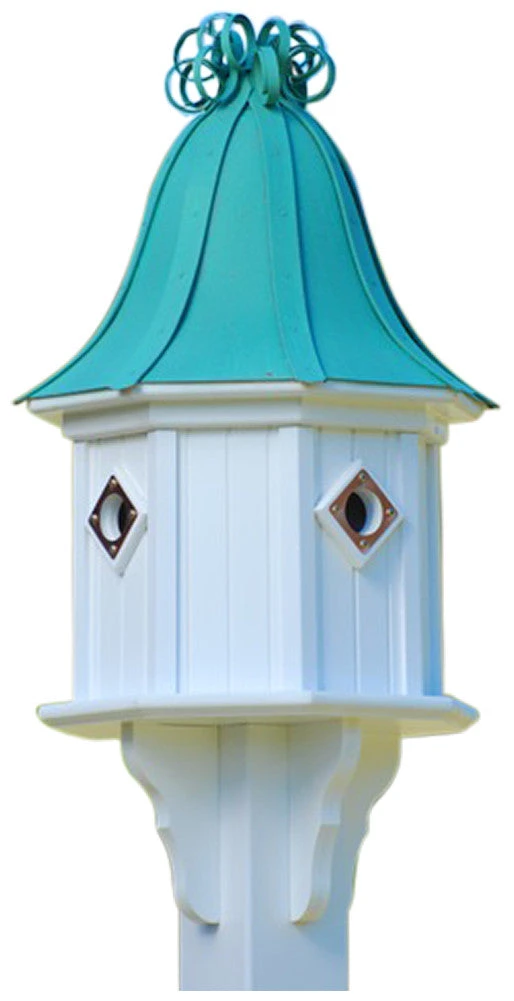Copper Roof Birdhouse 34x14 Ribbon Detail 4 Portals 4 Copper Roof Birdhouse 34x14 Ribbon Detail 4 Portals - Image 4