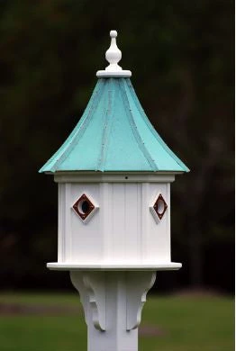 Copper Roof Birdhouse 34x14 Slope- 4 Portals 1 Copper Roof Birdhouse 34x14 Slope- 4 Portals