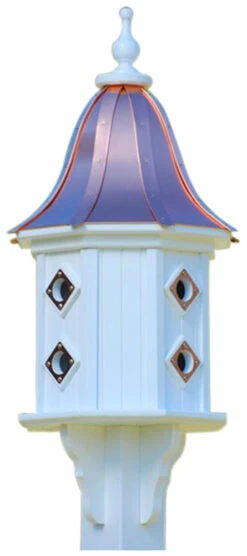Copper Roof Dovecote Birdhouse 36x14- 8 Portals 7 Copper Roof Dovecote Birdhouse 36x14- 8 Portals -Bird Haven Shop BH14 8CP BC BELL