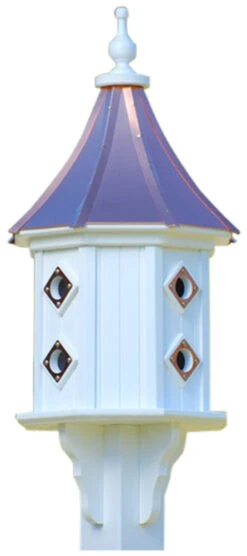 Copper Roof Dovecote Birdhouse 36x14 Slope - 8 Portals 6 Copper Roof Dovecote Birdhouse 36x14 Slope - 8 Portals -Bird Haven Shop BH14 8CP BC SLOPE