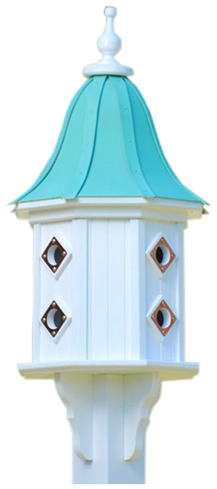 Copper Roof Dovecote Birdhouse 36x14- 8 Portals 3 Copper Roof Dovecote Birdhouse 36x14- 8 Portals - Image 3