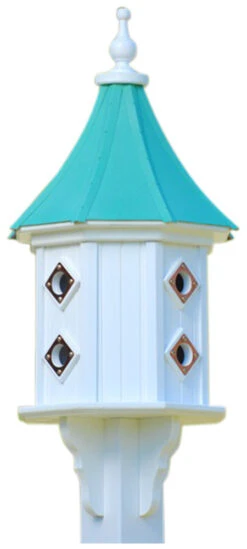 Copper Roof Dovecote Birdhouse 36x14 Slope - 8 Portals 7 Copper Roof Dovecote Birdhouse 36x14 Slope - 8 Portals -Bird Haven Shop BH14 8CP PC SLOPE