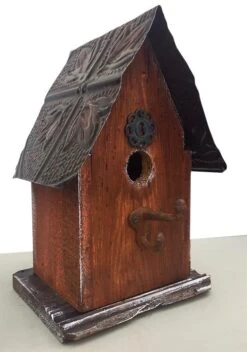 Barn Wood & Tin Rustic Birdhouses -Bird Haven Shop Barn wood rustic birdhouse rust
