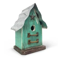 Barn Wood & Tin Rustic Birdhouses -Bird Haven Shop Barnwood Rustic Birdhouse