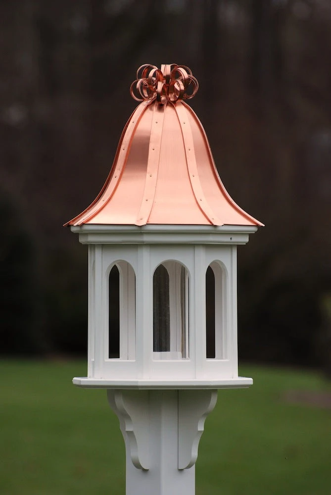Copper Roof Bird Feeder-Vinyl/PVC Ribbon Detail 1 Copper Roof Bird Feeder-Vinyl/PVC Ribbon Detail