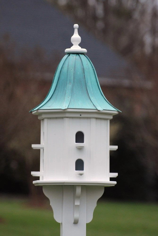 Copper Roof Dovecote Birdhouse 36x14 - 8 Perches 2 Copper Roof Dovecote Birdhouse 36x14 - 8 Perches - Image 2