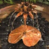 Copper Lotus Bird Bath Fountain Dripper