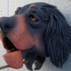 Scottish Setter Ceramic Birdhouse