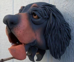 Scottish Setter Ceramic Birdhouse