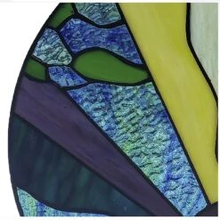 Earth Elements Stained Glass Panel -Bird Haven Shop Earth Elements Stained Glass Panel detail 2