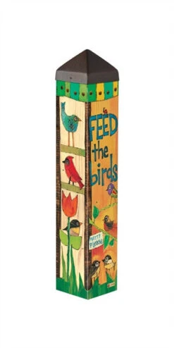 20" Vinyl Art Poles - 7 Designs -Bird Haven Shop Feed the bird art pole