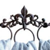 Fleur De Lis Iron Towel Rack