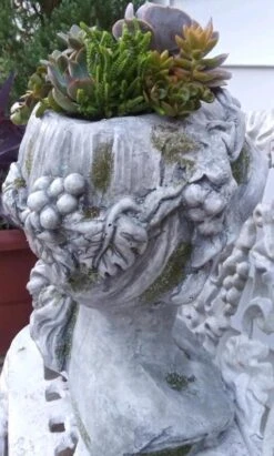 Large Lady Head Planter 10 Large Lady Head Planter -Bird Haven Shop Lady Head Planter Back Detail