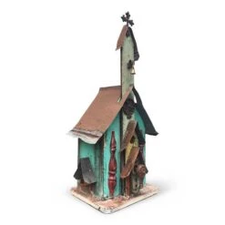 Large Church Birdhouses- 3 Colors 5 Large Church Birdhouses- 3 Colors -Bird Haven Shop Large Church Birdhouse Aqua
