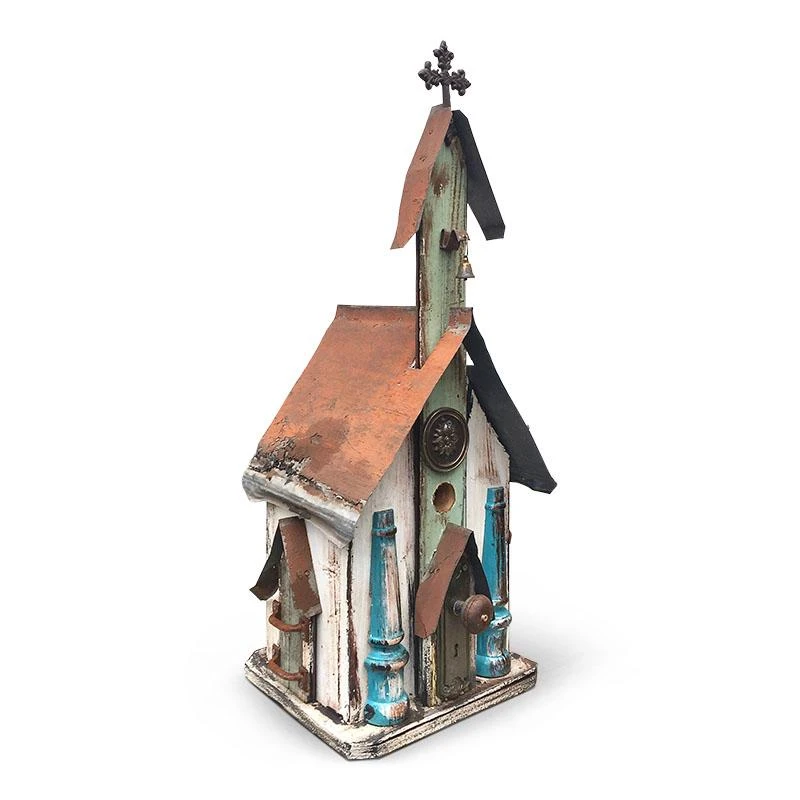 Large Church Birdhouses- 3 Colors 1 Large Church Birdhouses- 3 Colors