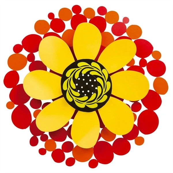 Wall-Mount Kinetic Flower Spinners- 2 Designs 1 Wall-Mount Kinetic Flower Spinners- 2 Designs