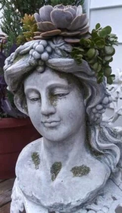 Large Lady Head Planter 11 Large Lady Head Planter -Bird Haven Shop Large Lady Head Planter 1