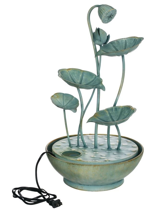 Lily Pad Hummingbird Bath Cascading Fountain 3 Lily Pad Hummingbird Bath Cascading Fountain - Image 3