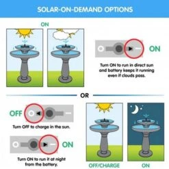 Palermo On-Demand Solar Bird Bath 5 Palermo On-Demand Solar Bird Bath -Bird Haven Shop On Demand Solar Options