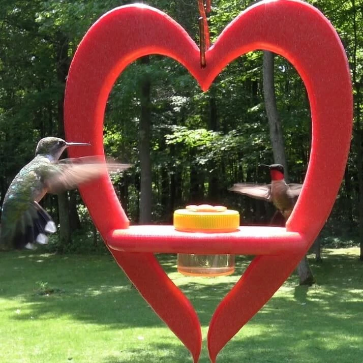 Recycled Heart Hummingbird Feeder 1 Recycled Heart Hummingbird Feeder