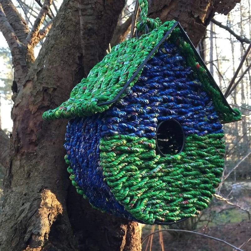Recycled Woven Handmade Birdhouse 1 Recycled Woven Handmade Birdhouse