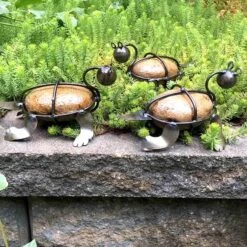 Rock Turtle Garden Sculptures Set/3