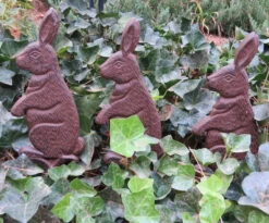 Iron Rabbit Garden Stakes-Set/3