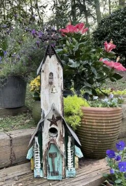 Rustic Church Birdhouses- Medium 15 Rustic Church Birdhouses- Medium -Bird Haven Shop Rustic Church Birdhouse 2
