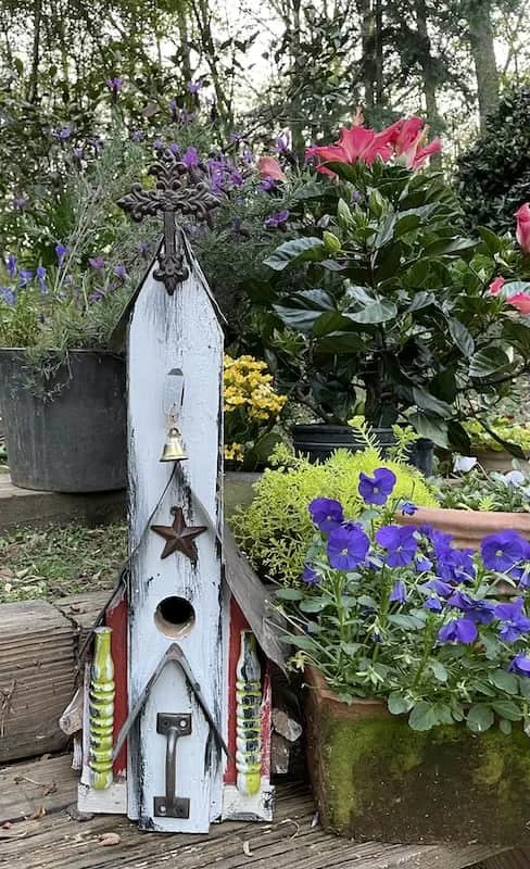 Rustic Church Birdhouses- Medium 5 Rustic Church Birdhouses- Medium - Image 5