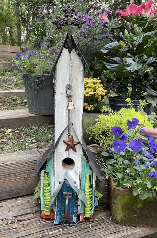 Rustic Church Birdhouses- Medium 6 Rustic Church Birdhouses- Medium - Image 6