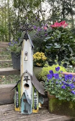 Rustic Church Birdhouses- Medium 19 Rustic Church Birdhouses- Medium -Bird Haven Shop Rustic Church Birdhouse 6