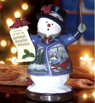 Heaven & Nature Sing Snowman Figurine 1 Heaven & Nature Sing Snowman Figurine