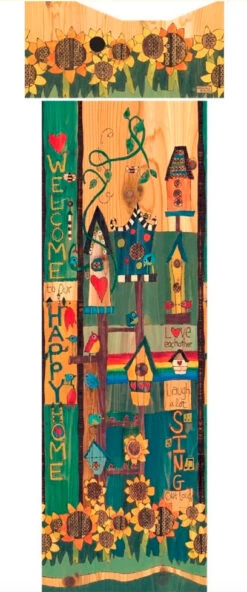 Birdhouse Art Poles 6 Ft. Post -Bird Haven Shop Sing Out Loud Birdhouse Pole Detail