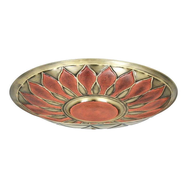 Brass Leaves Solar Bubbler Bird Bath 6 Brass Leaves Solar Bubbler Bird Bath - Image 6