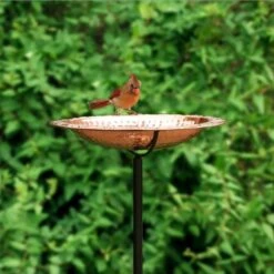 Solid Copper Staked Bird Bath- 2 Sizes