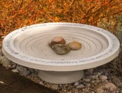 Large Step-In Bird Bath -Bird Haven Shop Stone Birdbath with Steps