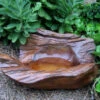 Natural Teak Ground Bird Bath