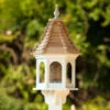 Gazebo Bird Feeder-Vinyl With Cypress Roof 12x28