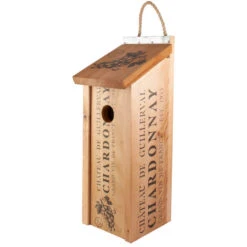 Wine Crate Birdhouse -Bird Haven Shop Wine Bottle Birdhouse