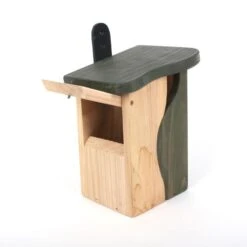 Natural Entry Wood Birdhouse -Bird Haven Shop Wood Birdhouse Nest Cleanout Monitor