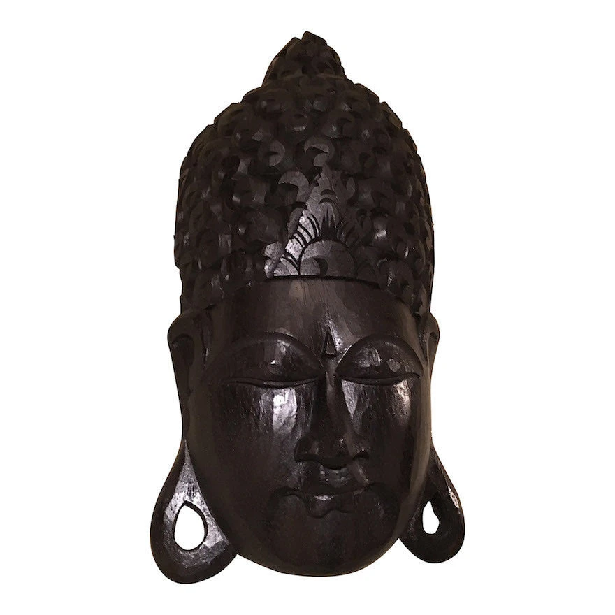 Wooden Buddha Face Wall Decor 3 Wooden Buddha Face Wall Decor - Image 3