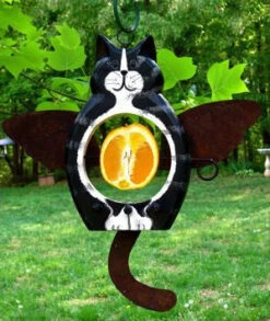 Angel Cats Fruit & Suet Feeder With Suet -Bird Haven Shop bwfruitfeeder