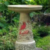 Cardinal Bird Bath With Locking Top