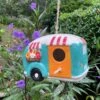 Ceramic Camper Birdhouse
